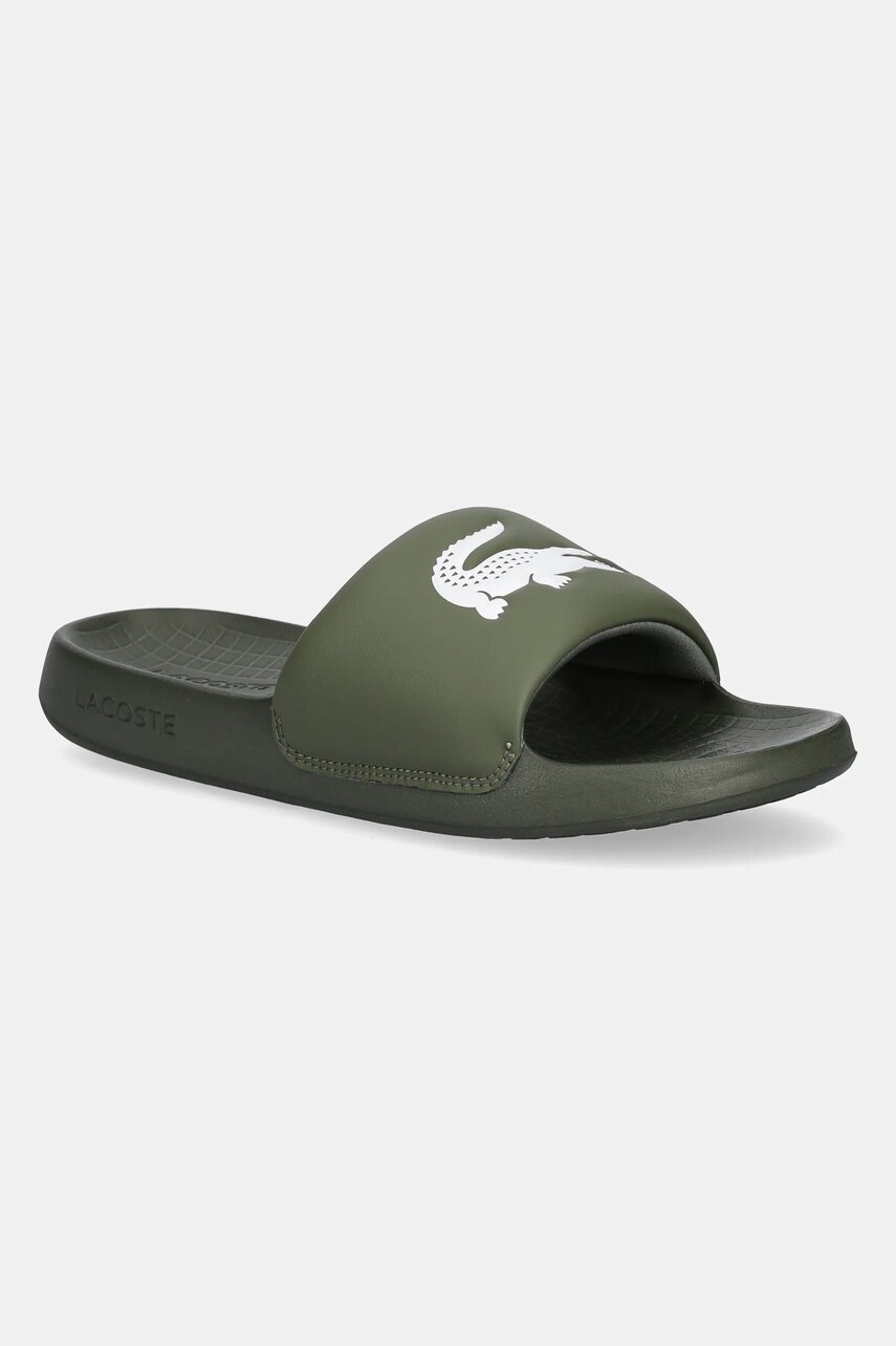 Lacoste papuci SERVE SLIDE 1.0 culoarea verde, 49CMA0021