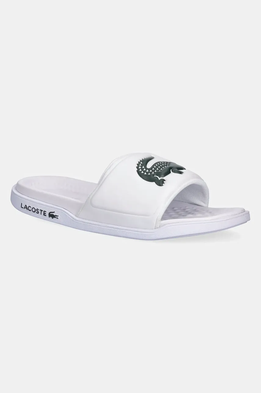 Pantofle Lacoste SERVE SLIDE DUAL pánské, bílá barva, 49CMA0038