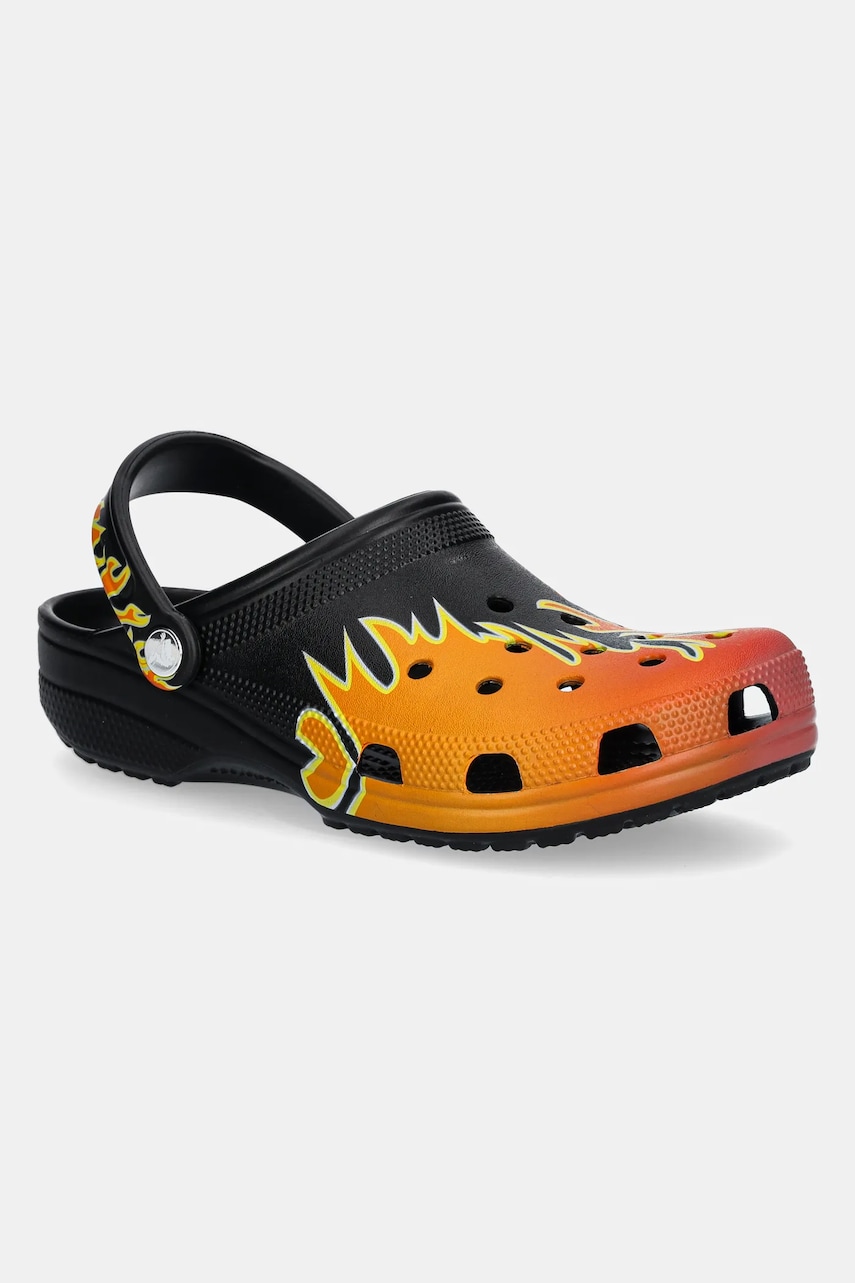 Crocs papuci Classic Flames Clog bărbați, culoarea negru, 211004-0C4 Crocs papuci Classic Flames Clog bărbați, culoarea negru, 211004-0C4
