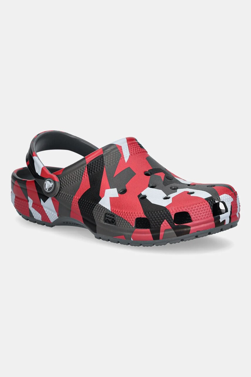 Crocs papuci Geo Camo Clog barbati, culoarea rosu, 211009-0IE