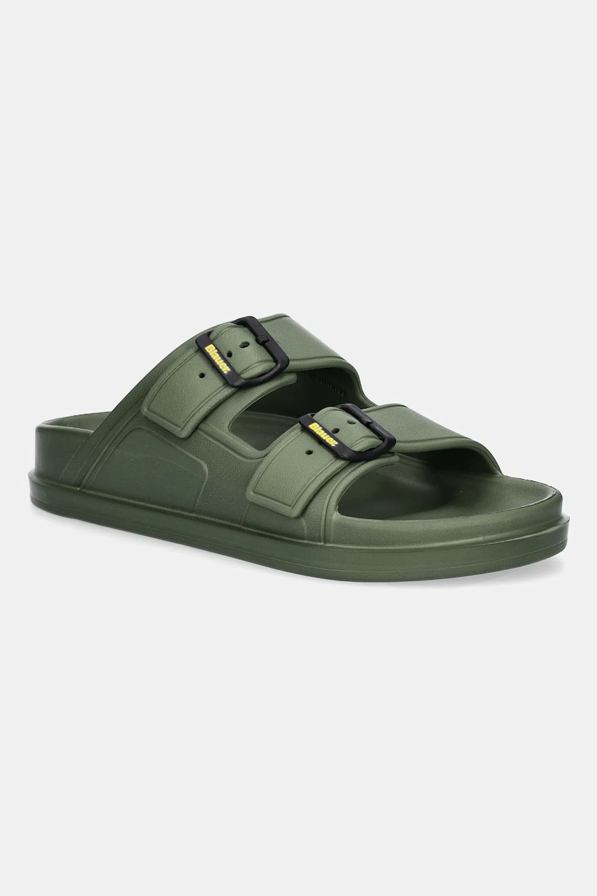 Blauer papuci HOLLEY barbati, culoarea verde, S5HOLLEY02