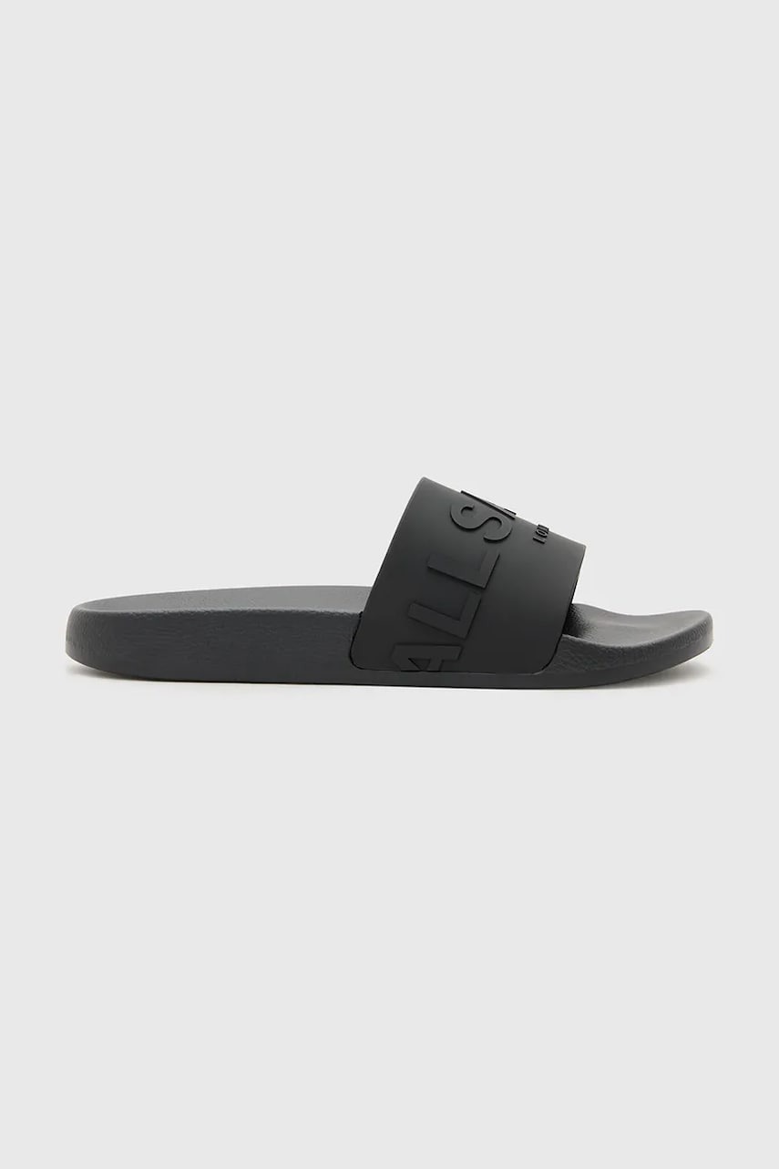 AllSaints papuci Biggy Slider barbati, culoarea negru, M006FC AllSaints papuci Biggy Slider barbati, culoarea negru, M006FC