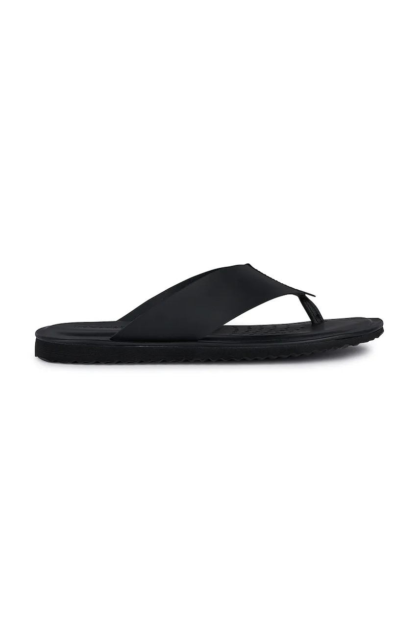 Geox slapi de piele U ERICE barbati, culoarea negru, U45GUC 00043 C9999 Geox slapi de piele U ERICE barbati, culoarea negru, U45GUC 00043 C9999