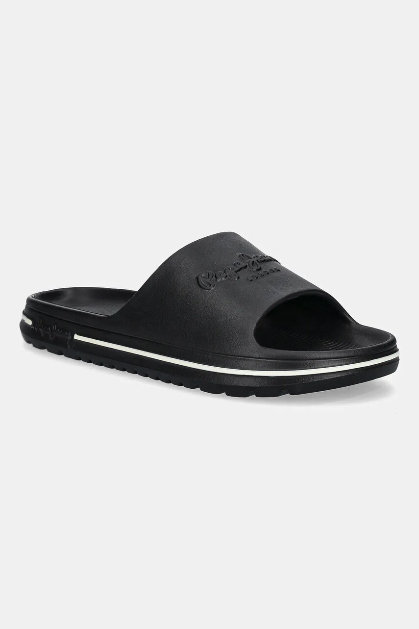 Pepe Jeans papuci BEACH SLIDE M culoarea negru, PMS70159