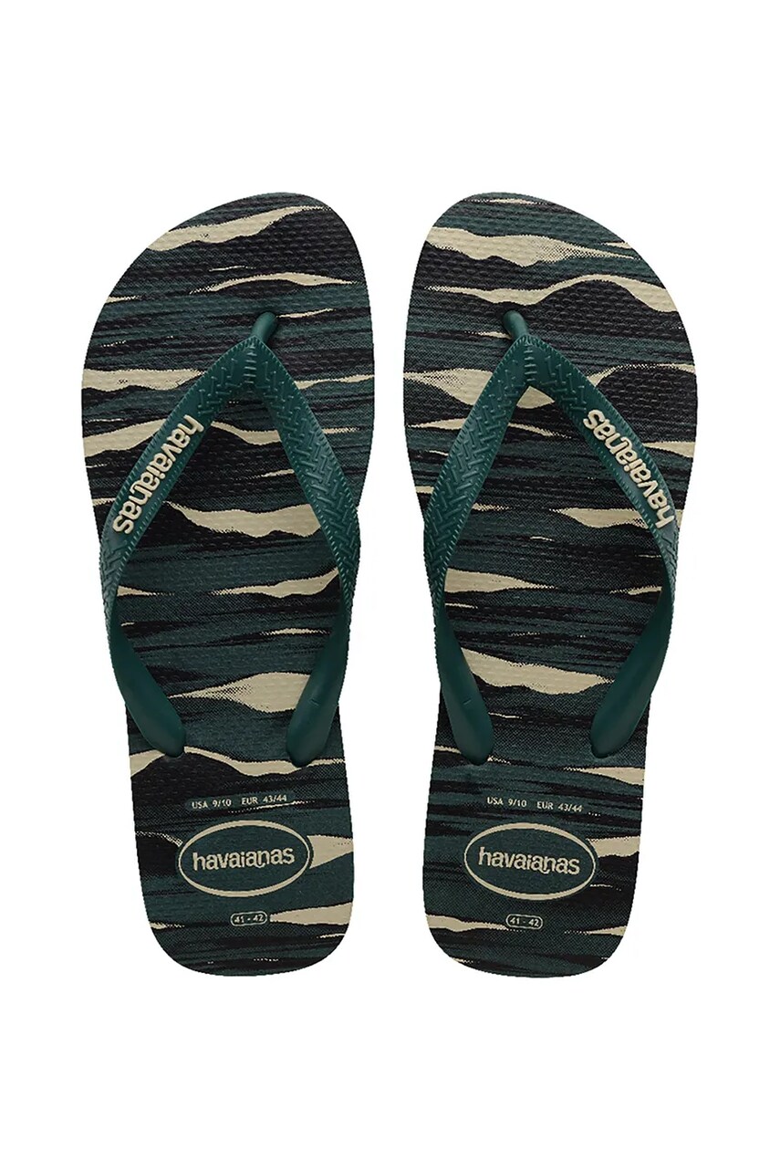 Havaianas slapi TOP CAMU PANTANAL barbati, culoarea verde, 4141398.5266