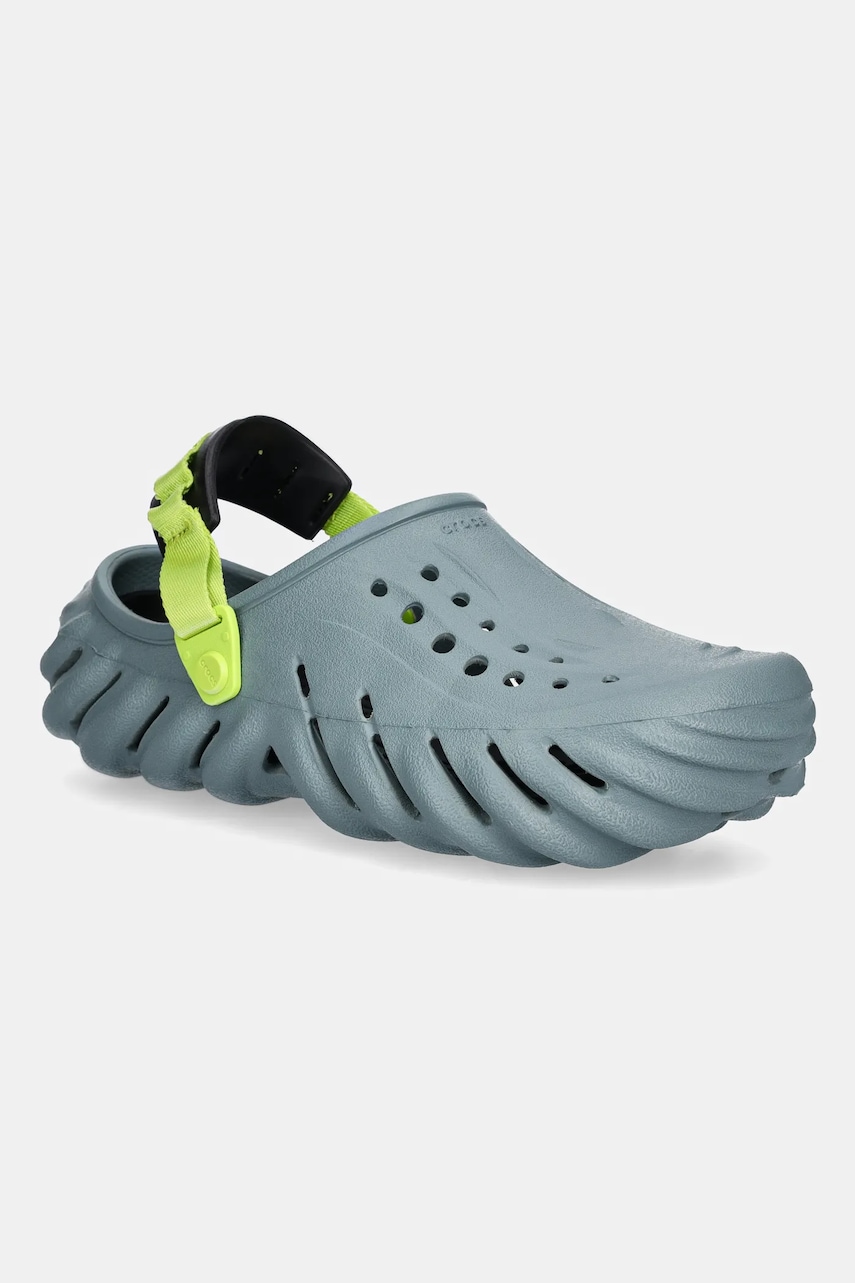 Crocs papuci X - (Echo) Clog culoarea verde, 207937
