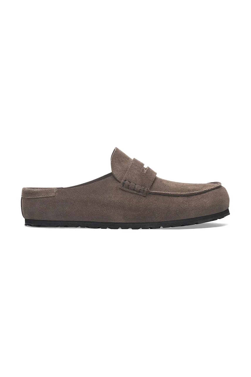 Semišové šľapky Birkenstock Naples Wrapped LEVE