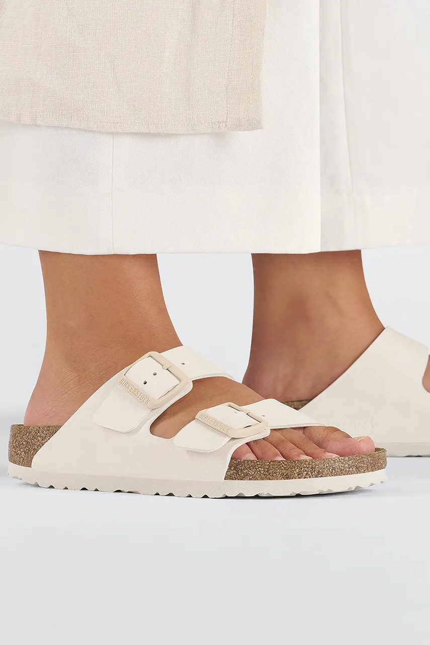 Шльопанці Birkenstock Arizona Birko-Flor колір бежевий 1027346 