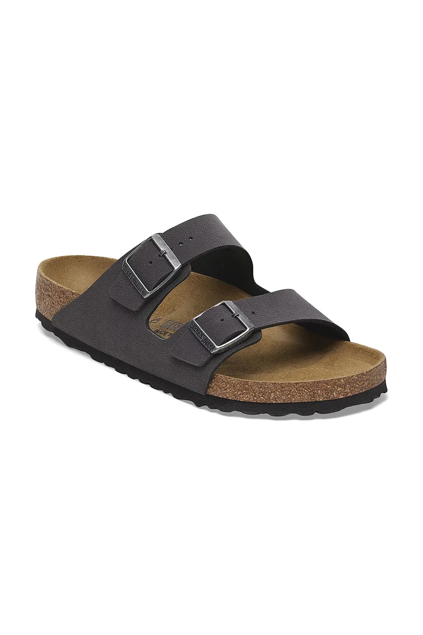Шлепанцы Birkenstock Arizona Birkibuc цвет коричневый 1029134 Шлепанцы Birkenstock Arizona Birkibuc цвет коричневый 1029134