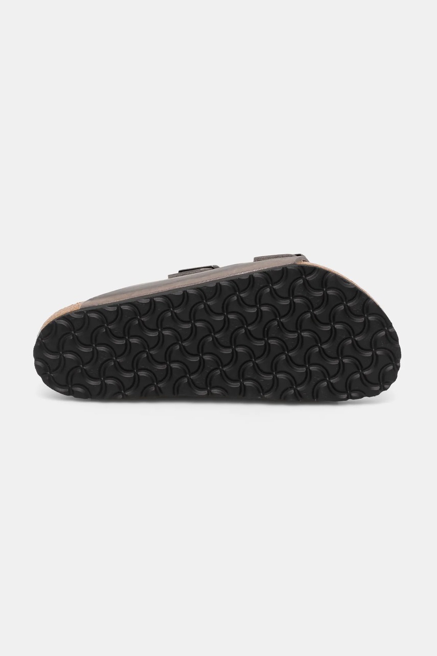 Шльопанці з нубуку Birkenstock Arizona колір сірий 1027046 