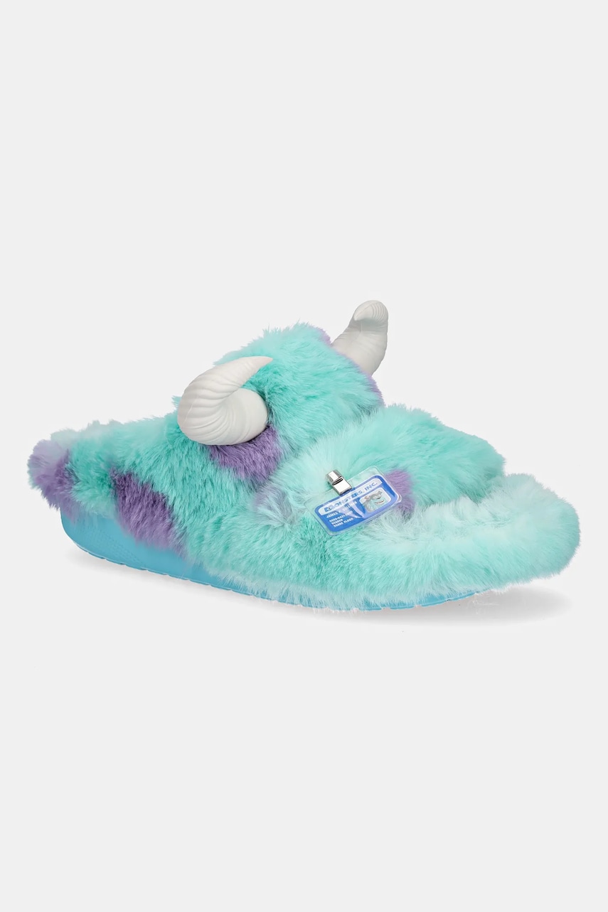 Crocs papuci Classic Monsters Sulley Cozzy Sandal culoarea turcoaz, 210877-90H Crocs papuci Classic Monsters Sulley Cozzy Sandal culoarea turcoaz, 210877-90H