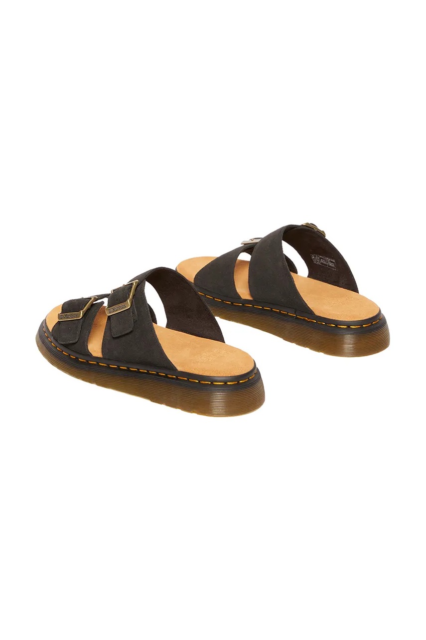 Παντόφλες σουέτ Dr. Martens Josef χρώμα: μαύρο, DM41082001 φωτογραφία