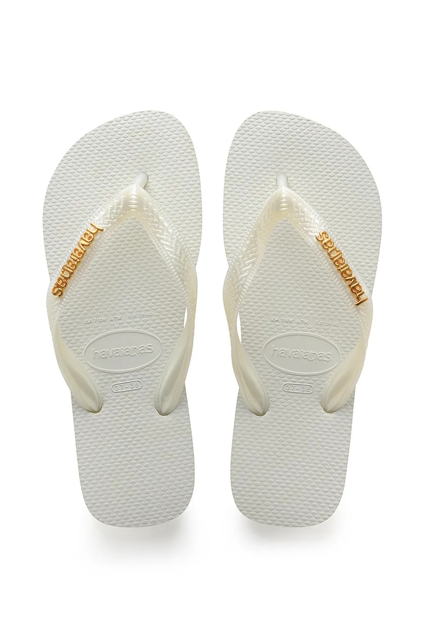 Havaianas șlapi LOGO culoarea alb, 4127244.0001