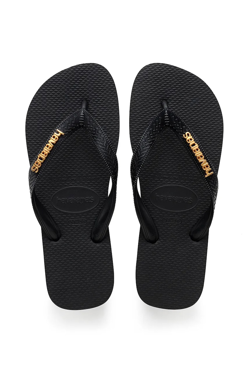 Havaianas slapi LOGO femei, culoarea negru, 4127244.1069 Havaianas slapi LOGO femei, culoarea negru, 4127244.1069