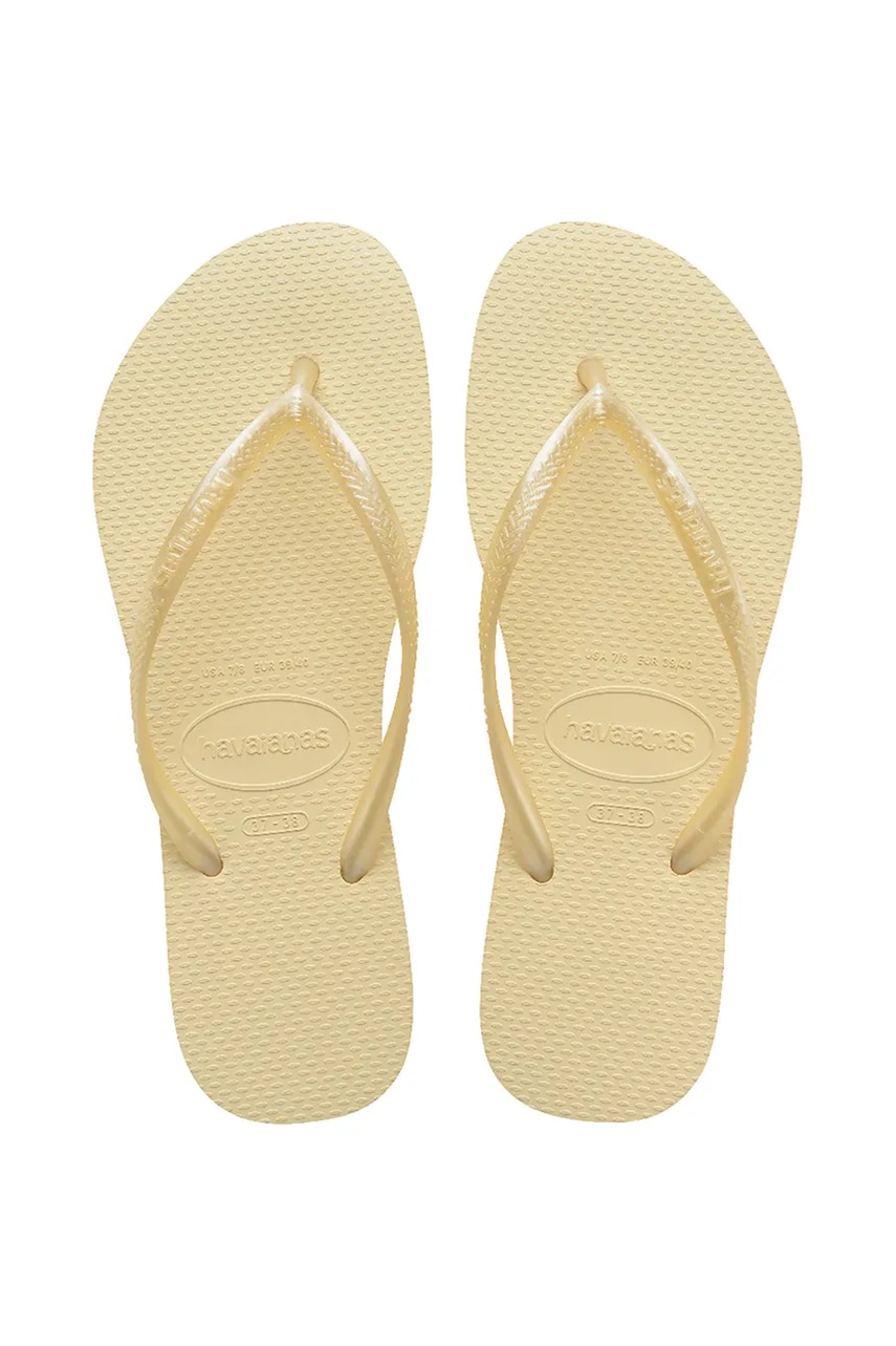 Levně Pantofle Havaianas SLIM béžová barva, 4000030.9256