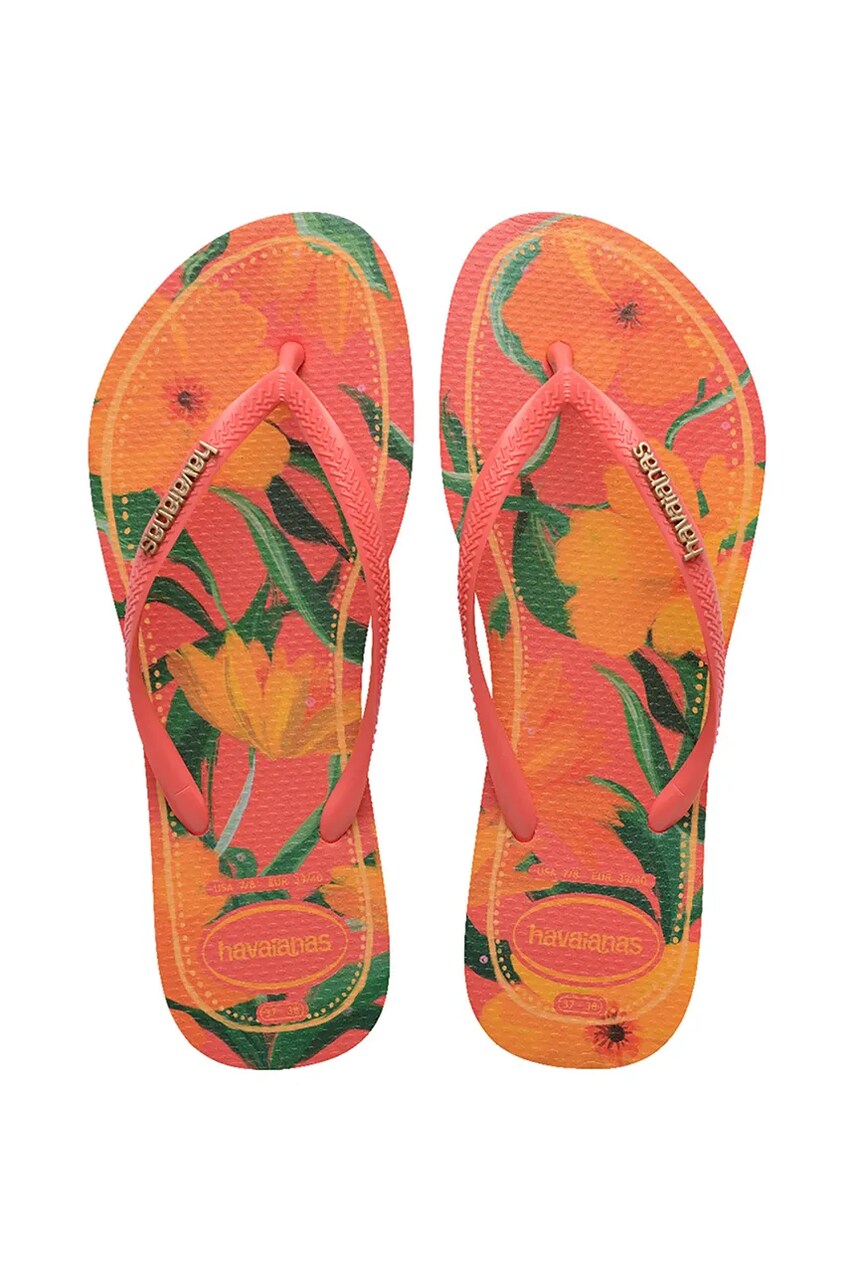 Havaianas papuci SLIM femei, culoarea portocaliu, 4122111.9260
