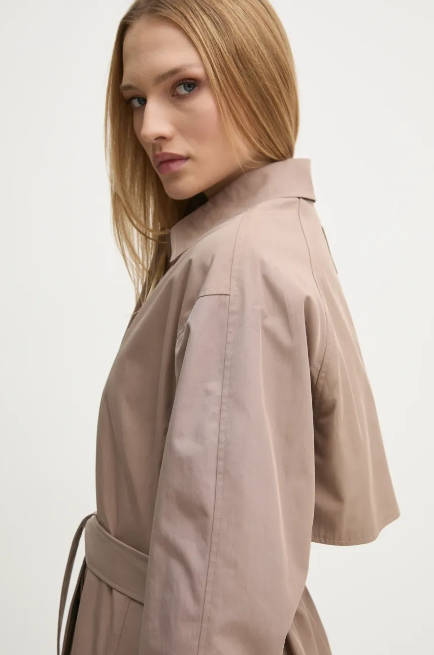 Тренч Calvin Klein Jeans женский цвет бежевый переходной oversize J20J224713 Тренч Calvin Klein Jeans женский цвет бежевый переходной oversize J20J224713