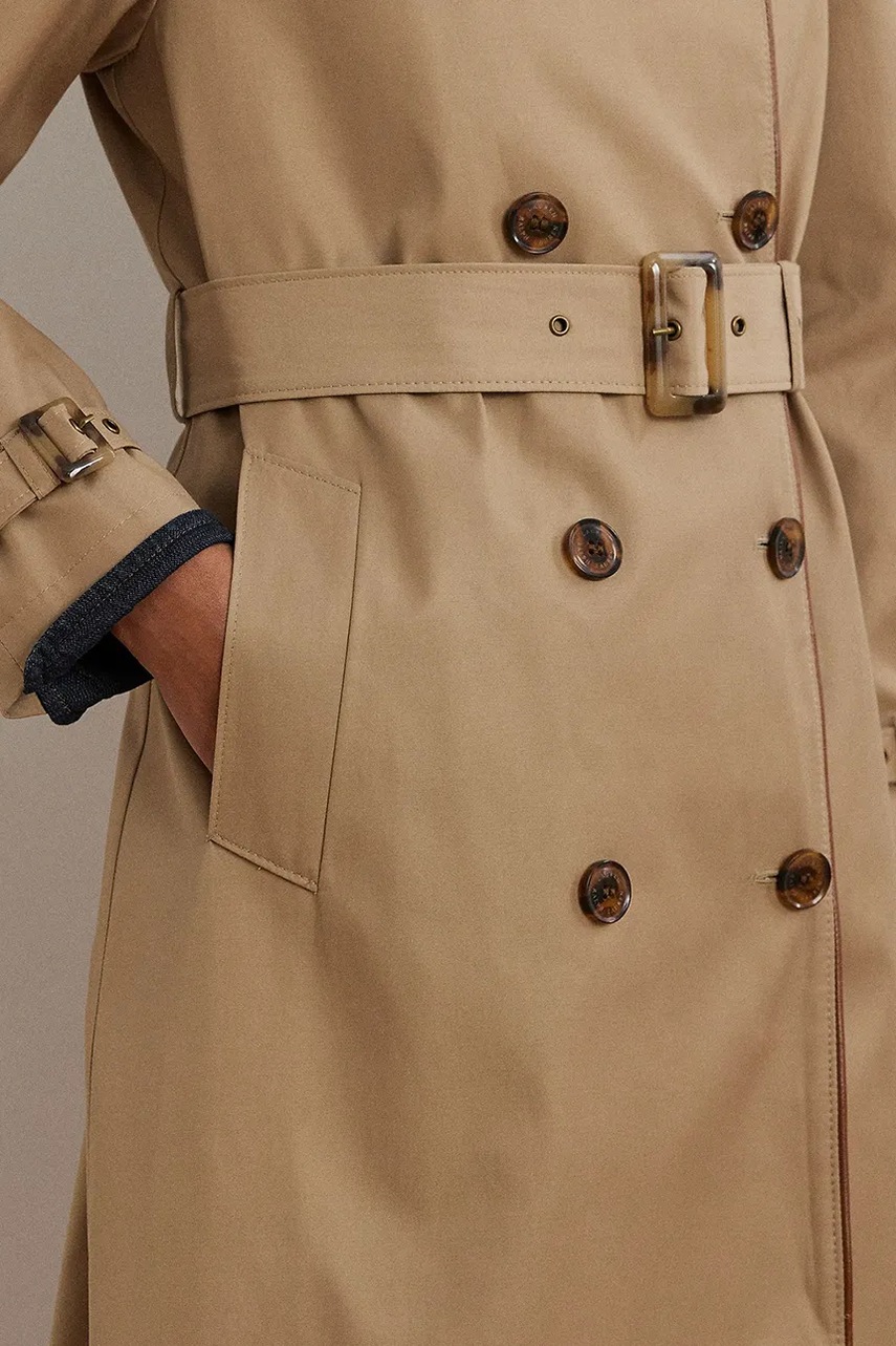 Тренч Lauren Ralph Lauren жіночий колір бежевий перехідний двобортний 297967127 
