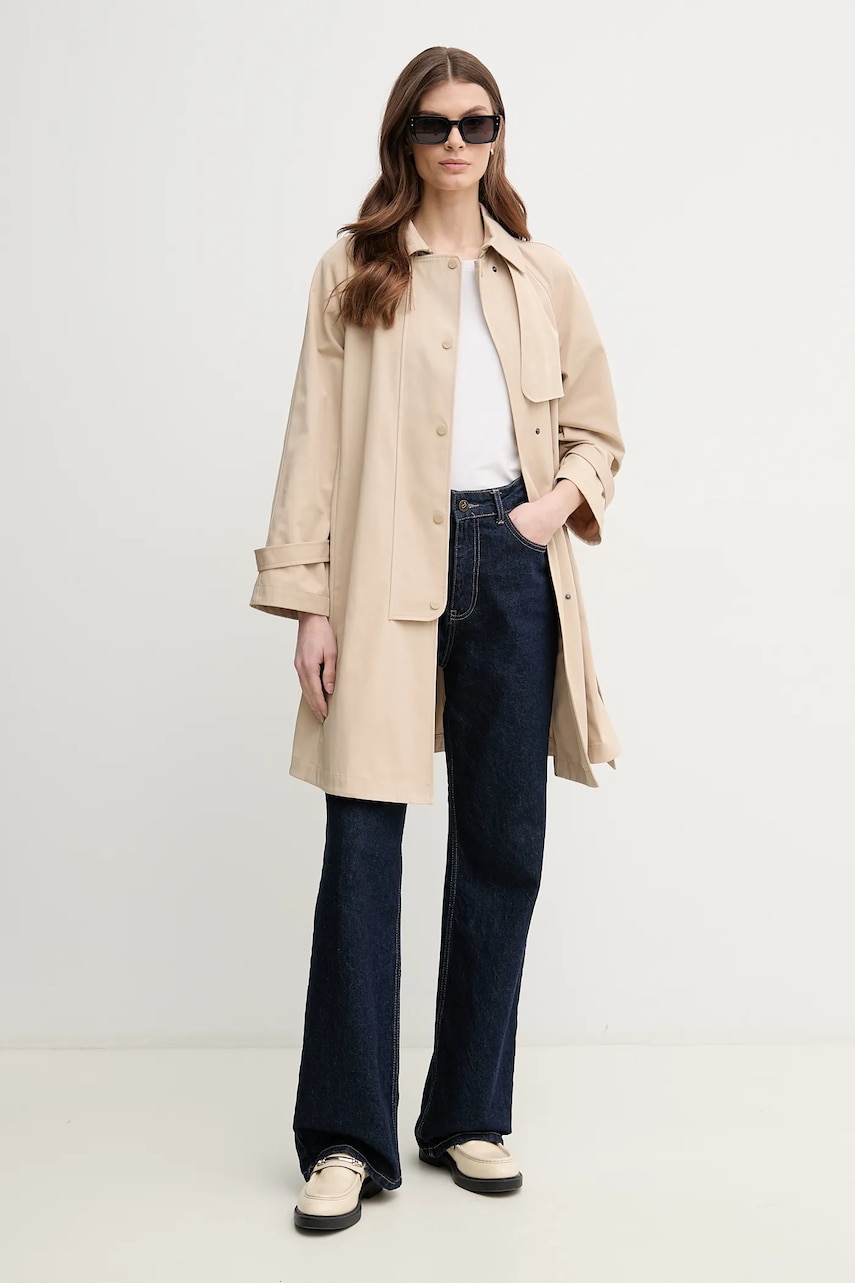 Тренч Emporio Armani женский цвет бежевый переходной EW000638 AF12646 Тренч Emporio Armani женский цвет бежевый переходной EW000638 AF12646