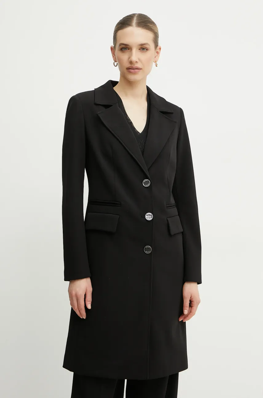 Kabát Guess GIADA dámský, černá barva, přechodný, W5RL08 WGVF2