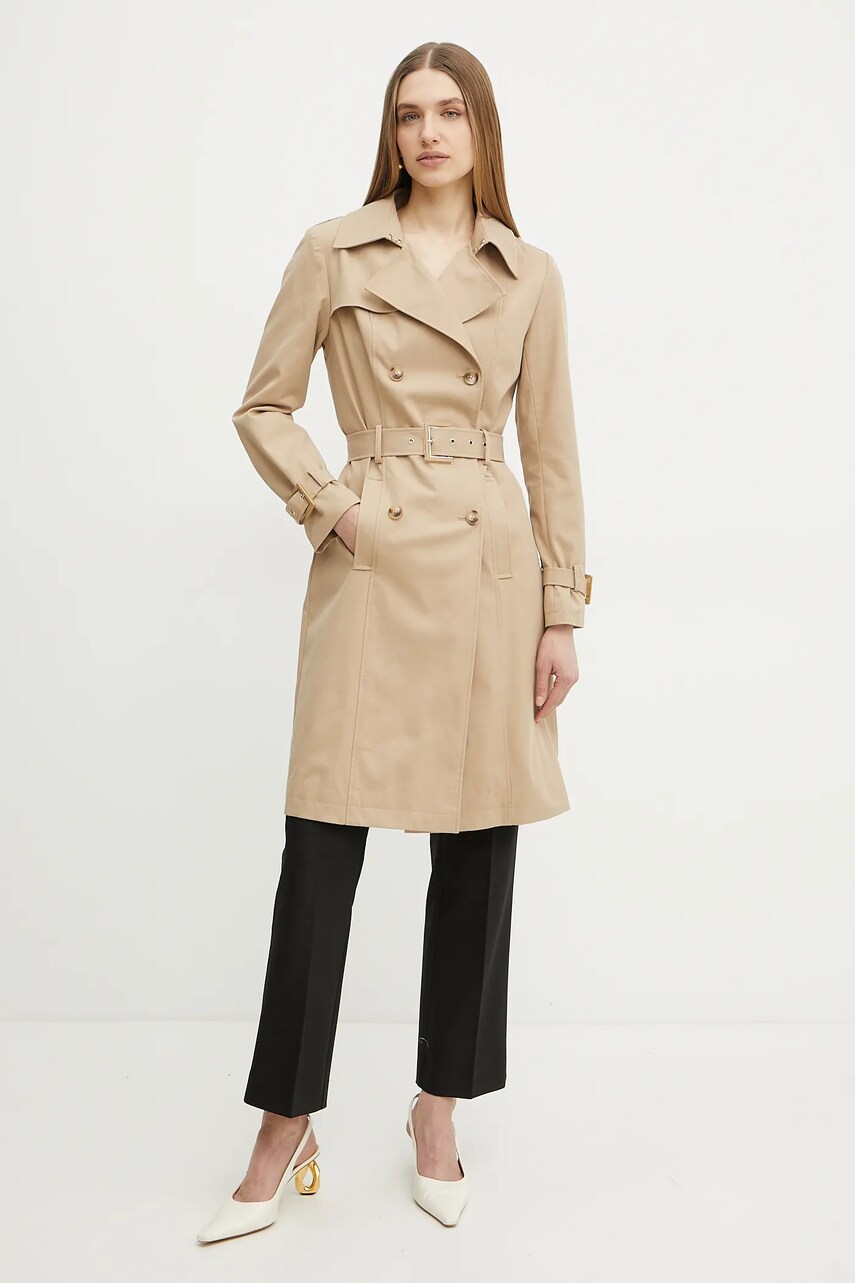 Levně Trench kabát Marciano Guess MIRANDA dámský, zelená barva, přechodný, 5RGL07 7251A