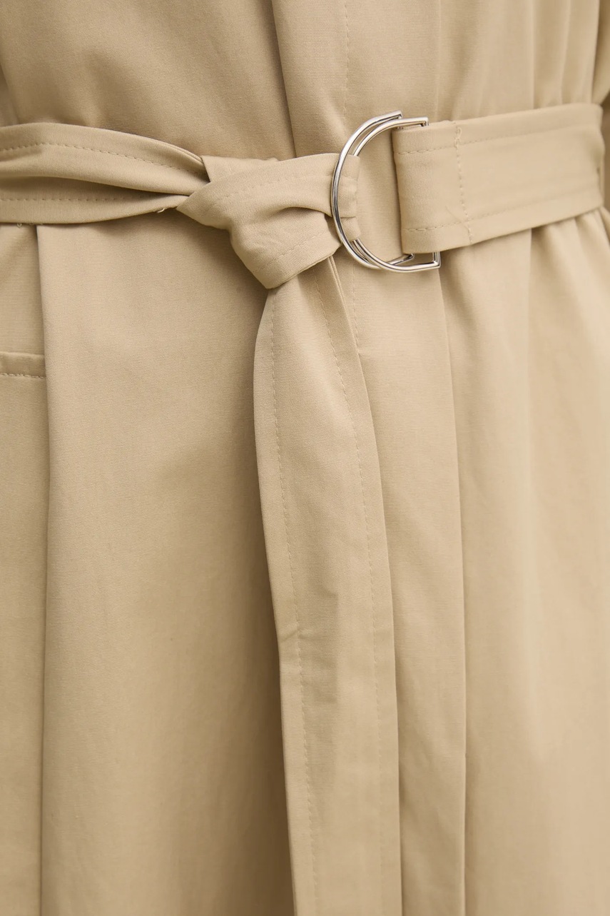 Βαμβακερό παλτό Ivy Oak χρώμα: μπεζ, IO111145 φωτογραφία