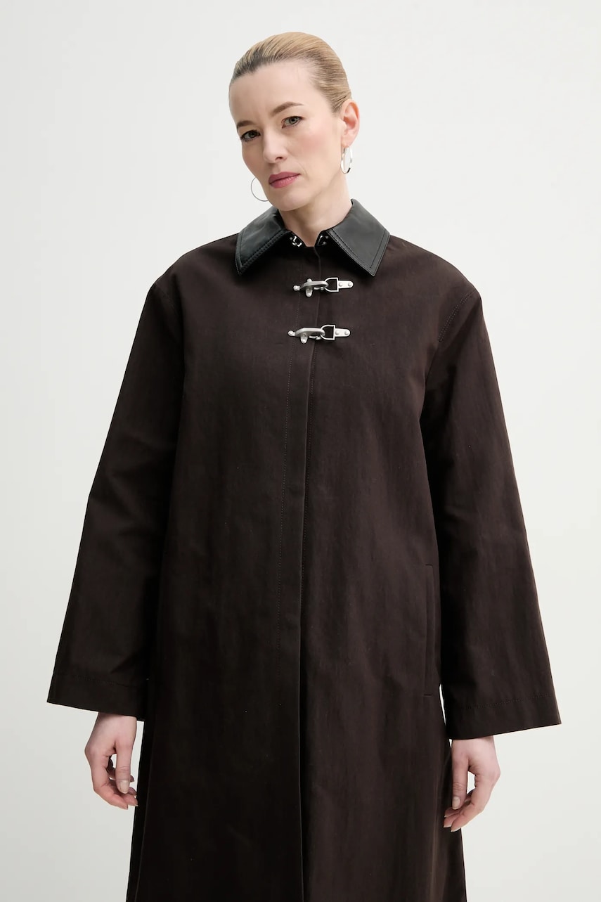Пальто Nanushka ZOFIA женское цвет коричневый переходное NW25RSOW21078 Пальто Nanushka ZOFIA женское цвет коричневый переходное NW25RSOW21078