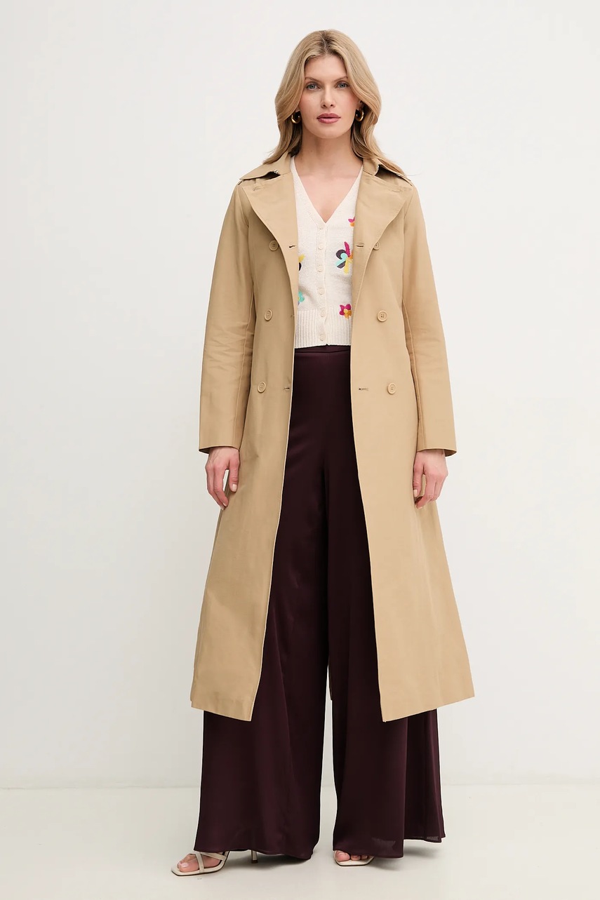 Пальто MAX&Co. цвет бежевый переходное двубортное 2518021024200