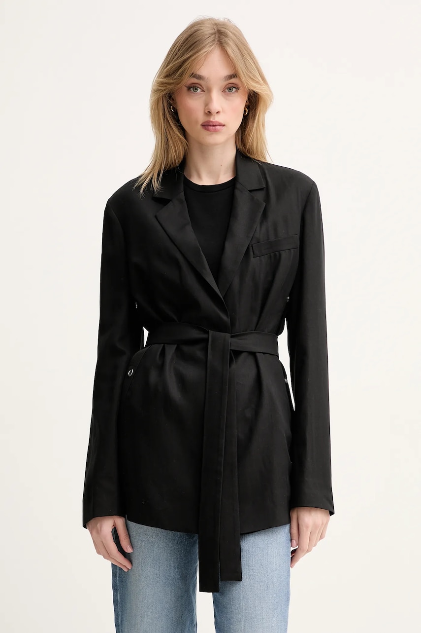 Iceberg sacou femei, culoarea negru, un singur rand de nasturi, uni, L011 5222