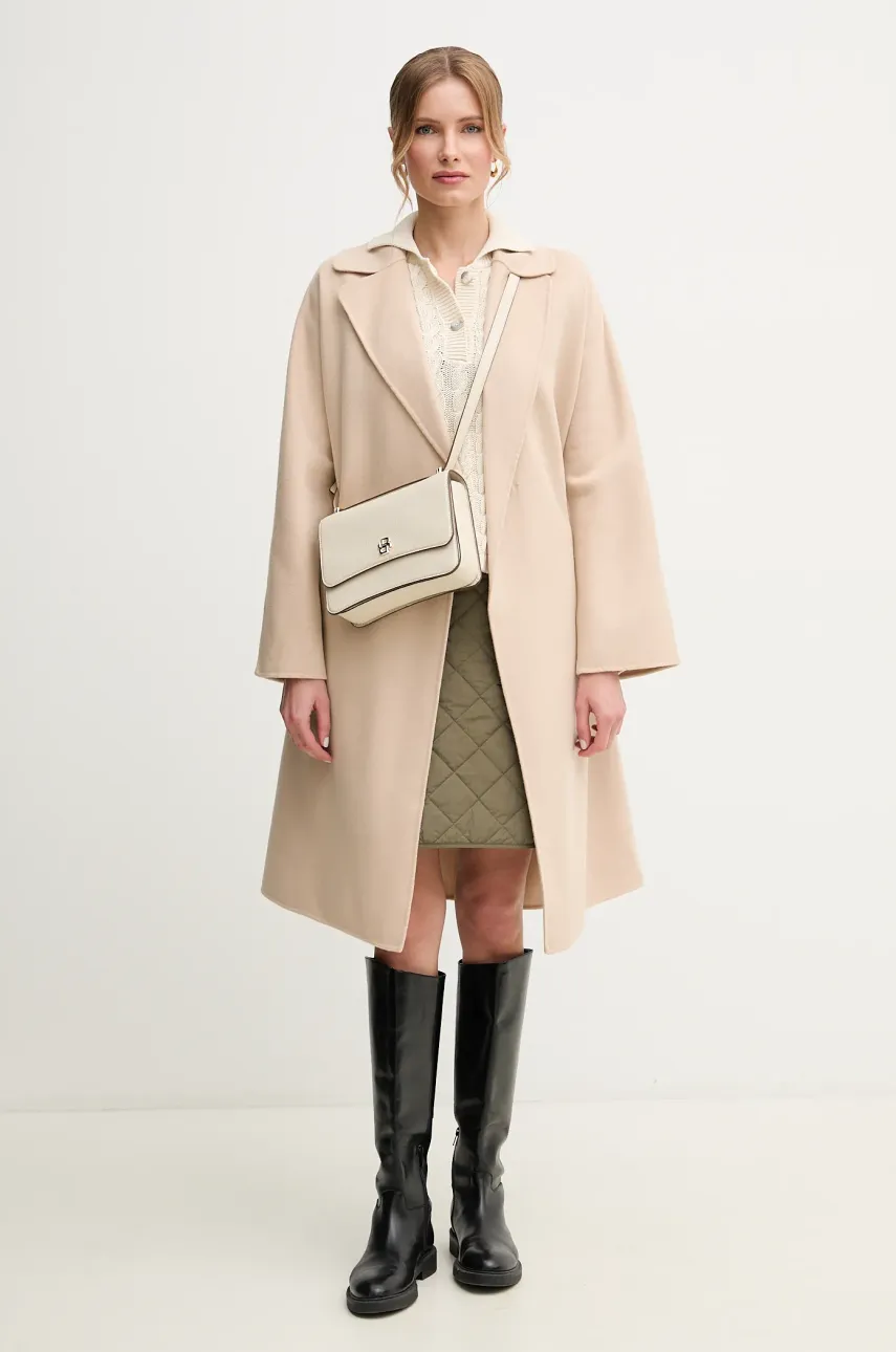 Шерстяное пальто Weekend Max Mara женское цвет бежевый переходное 2515011011600 Шерстяное пальто Weekend Max Mara женское цвет бежевый переходное 2515011011600