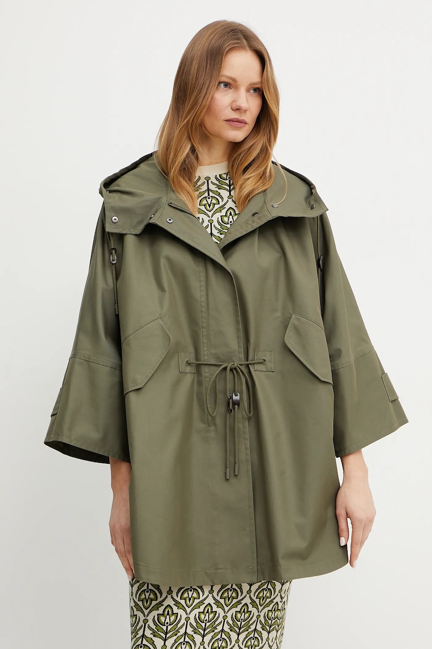 Weekend Max Mara hanorac femei, culoarea verde, de tranzitie, 2515021051600