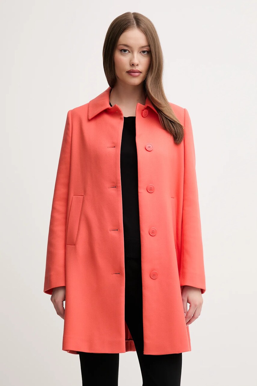 United Colors of Benetton palton culoarea portocaliu, de tranzitie, 2YEBDN07N
