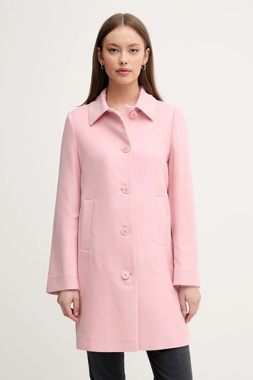 United Colors of Benetton palton culoarea roz, de tranzitie, 2YEBDN07N