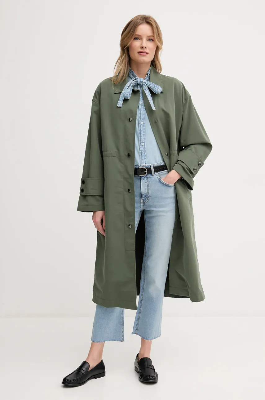 Куртка United Colors of Benetton женская цвет зелёный переходная oversize 241XDN07I Куртка United Colors of Benetton женская цвет зелёный переходная oversize 241XDN07I