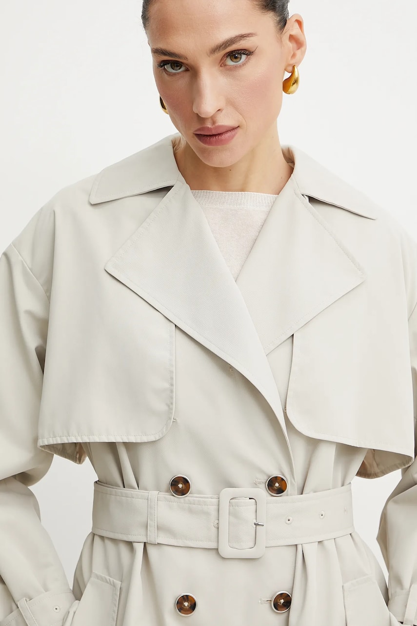 Тренч Guess AMIRA женский цвет бежевый переходной oversize W5GL33 WHAE2 Тренч Guess AMIRA женский цвет бежевый переходной oversize W5GL33 WHAE2