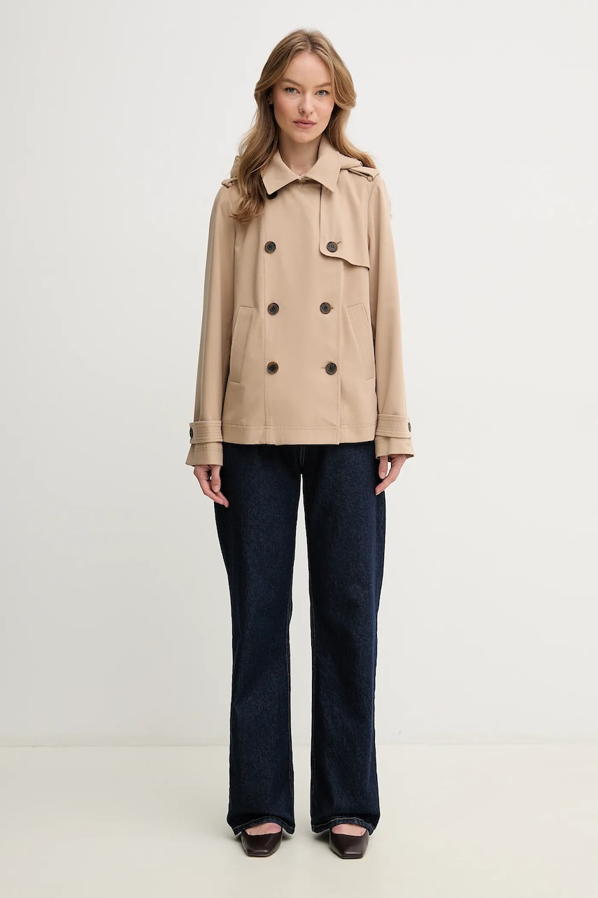 Тренч Dkny женский цвет бежевый переходной oversize DLEMPR69 Тренч Dkny женский цвет бежевый переходной oversize DLEMPR69