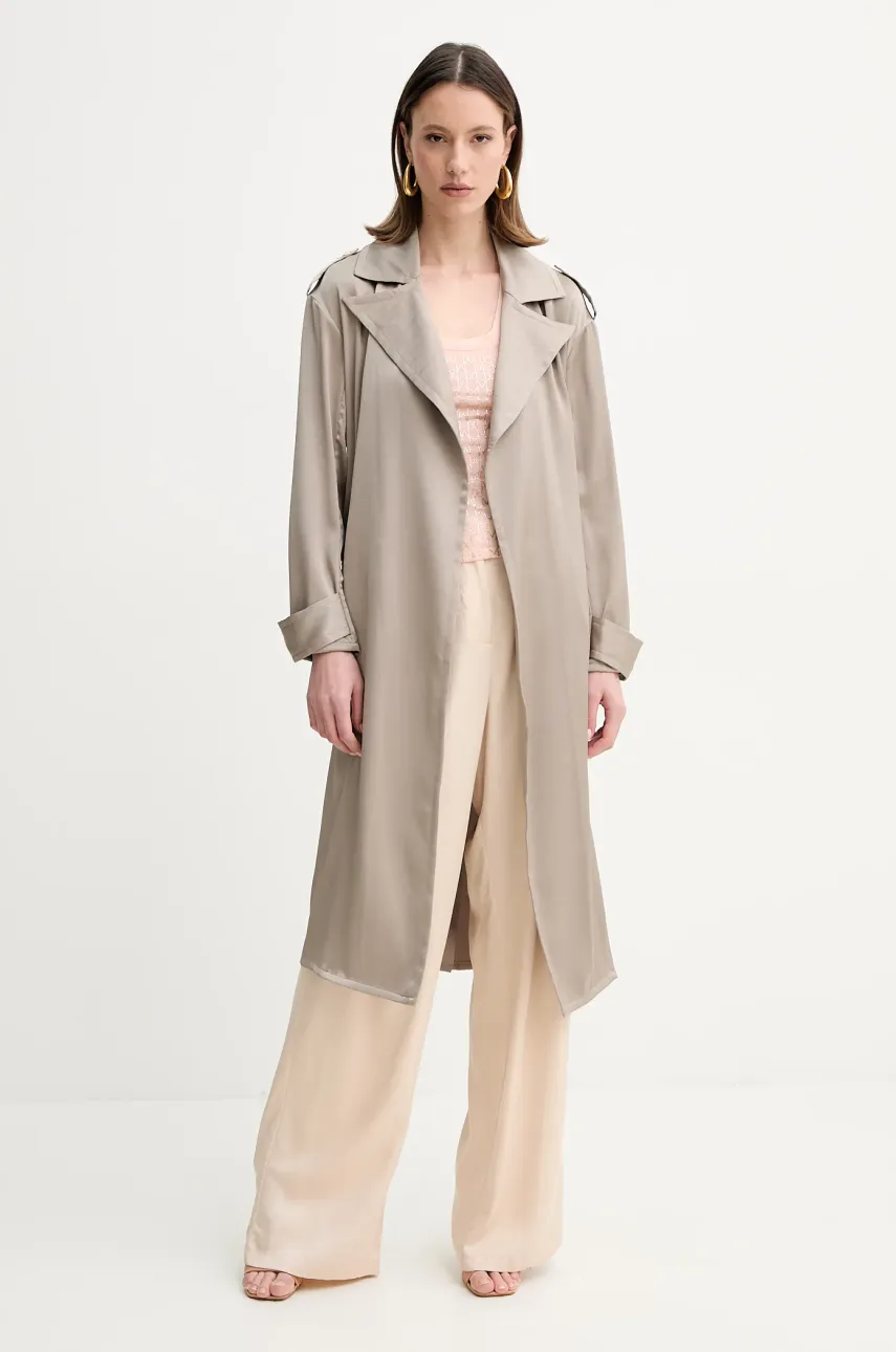 Пальто Marciano Guess EVA женское цвет бежевый переходное без замка 5GGL09 7079A Пальто Marciano Guess EVA женское цвет бежевый переходное без замка 5GGL09 7079A