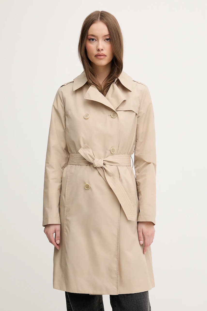 Joop! trenci culoarea bej, de tranzitie, cu doua randuri de nasturi, 30046611