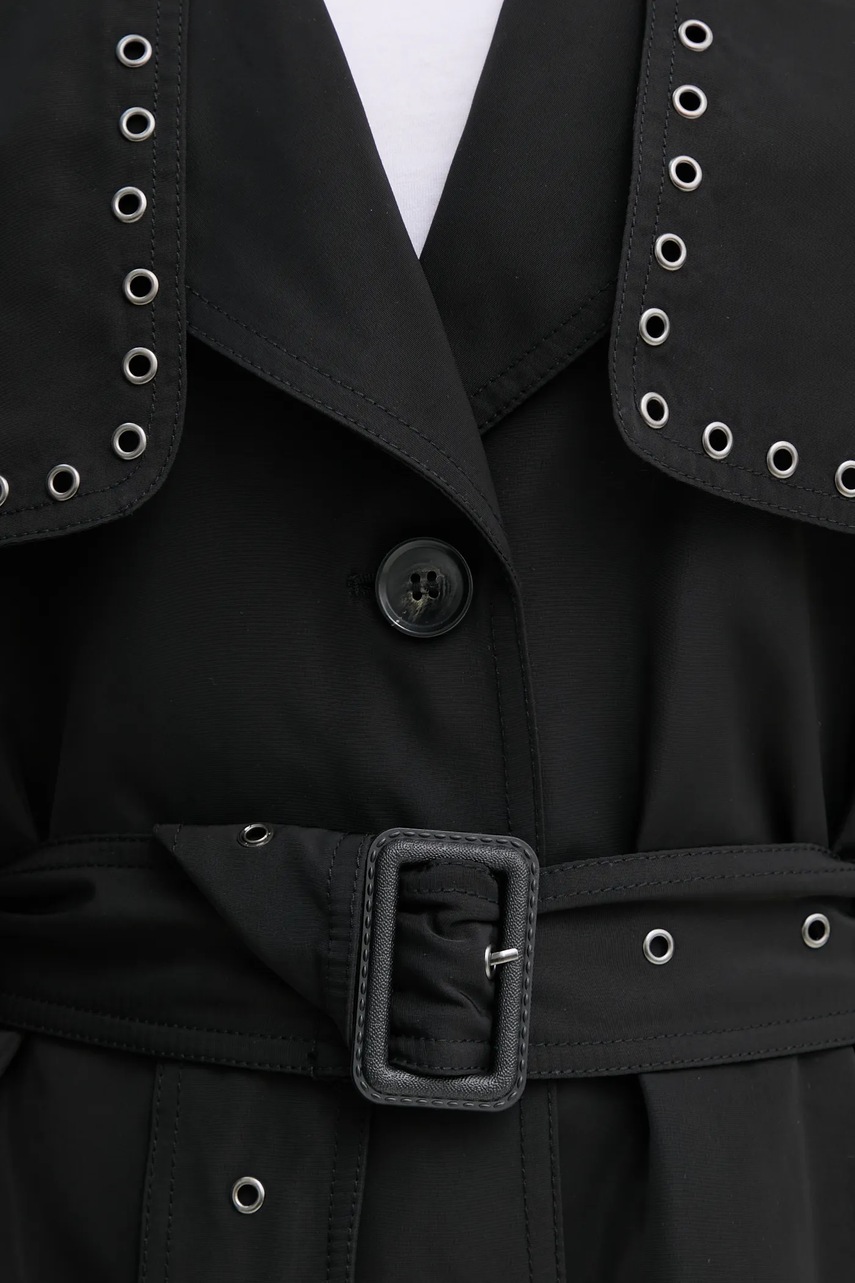 Παλτό Bruuns Bazaar χρώμα: μαύρο, BBW4346 φωτογραφία