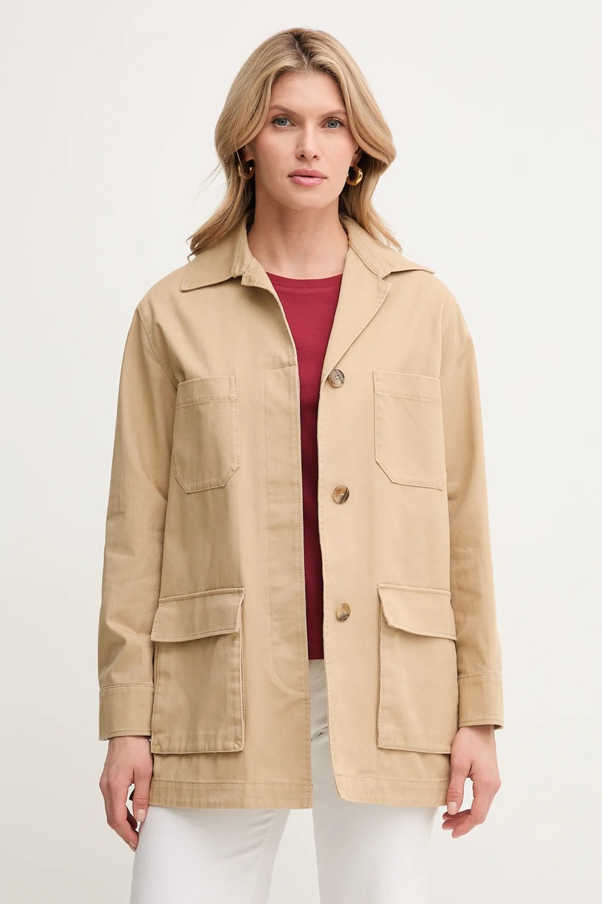 Βαμβακερό μπουφάν MAX&Co. χρώμα: καφέ, 2516081053200 φωτογραφία