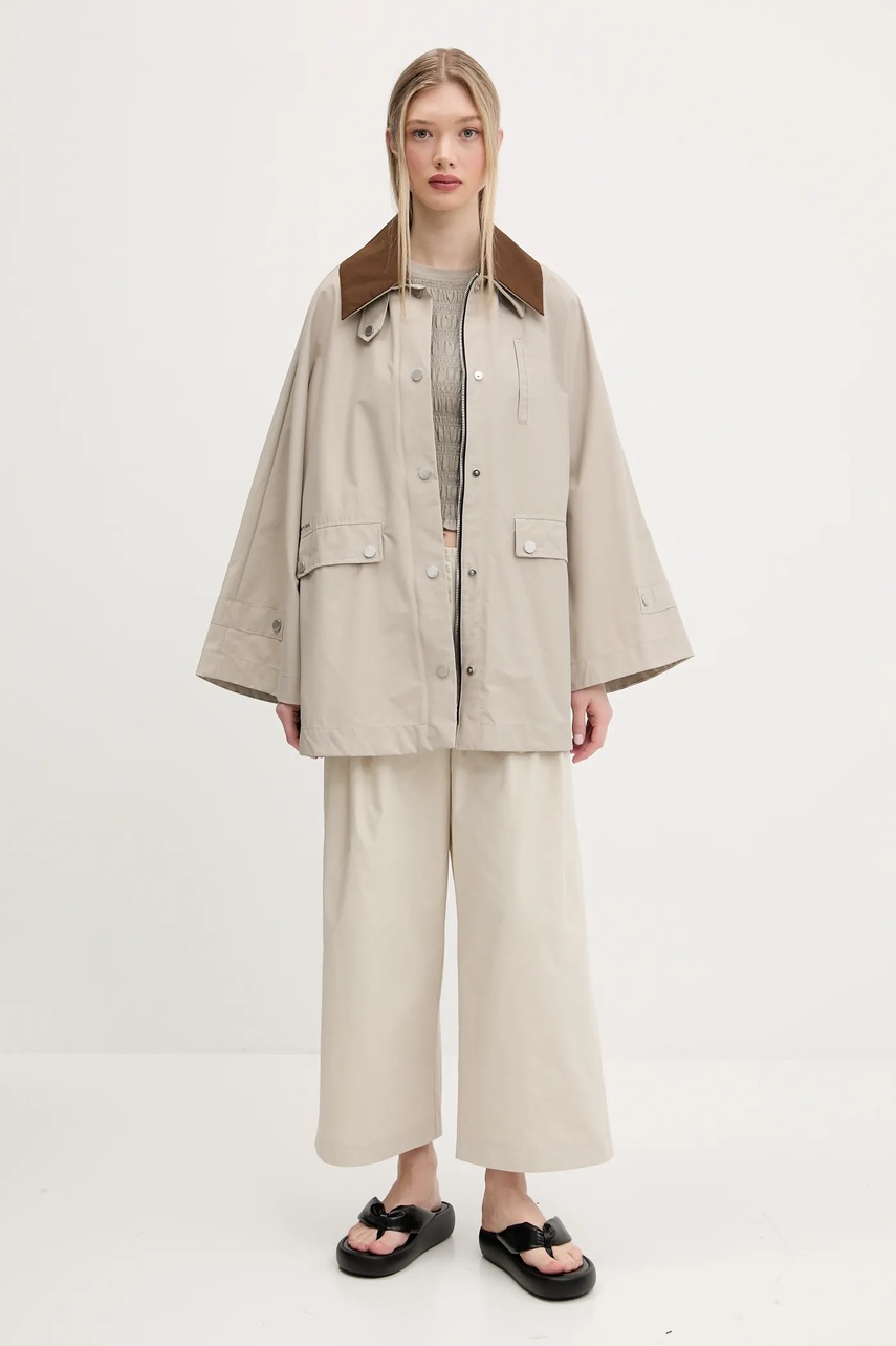 Μπουφάν Bimba Y Lola χρώμα: μπεζ, 251BR0417.10001 φωτογραφία