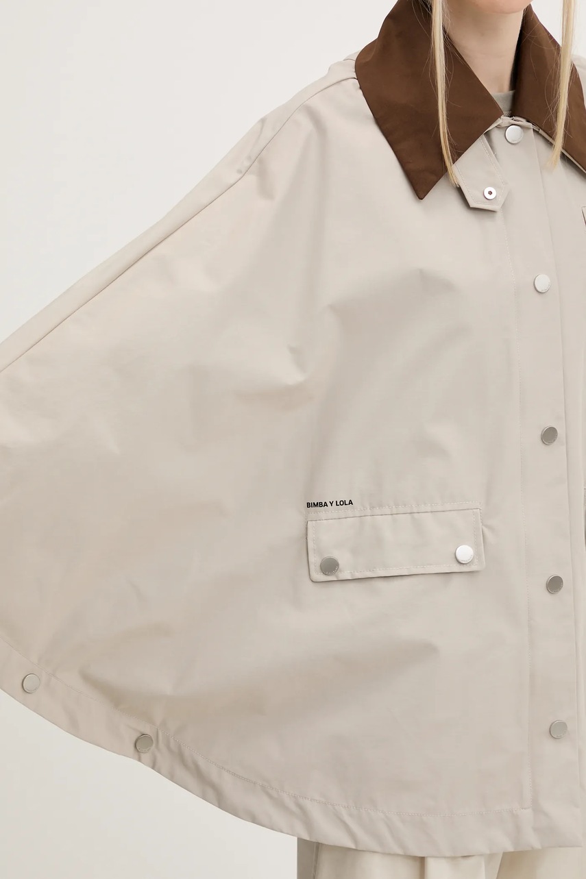 Μπουφάν Bimba Y Lola χρώμα: μπεζ, 251BR0417.10001 φωτογραφία