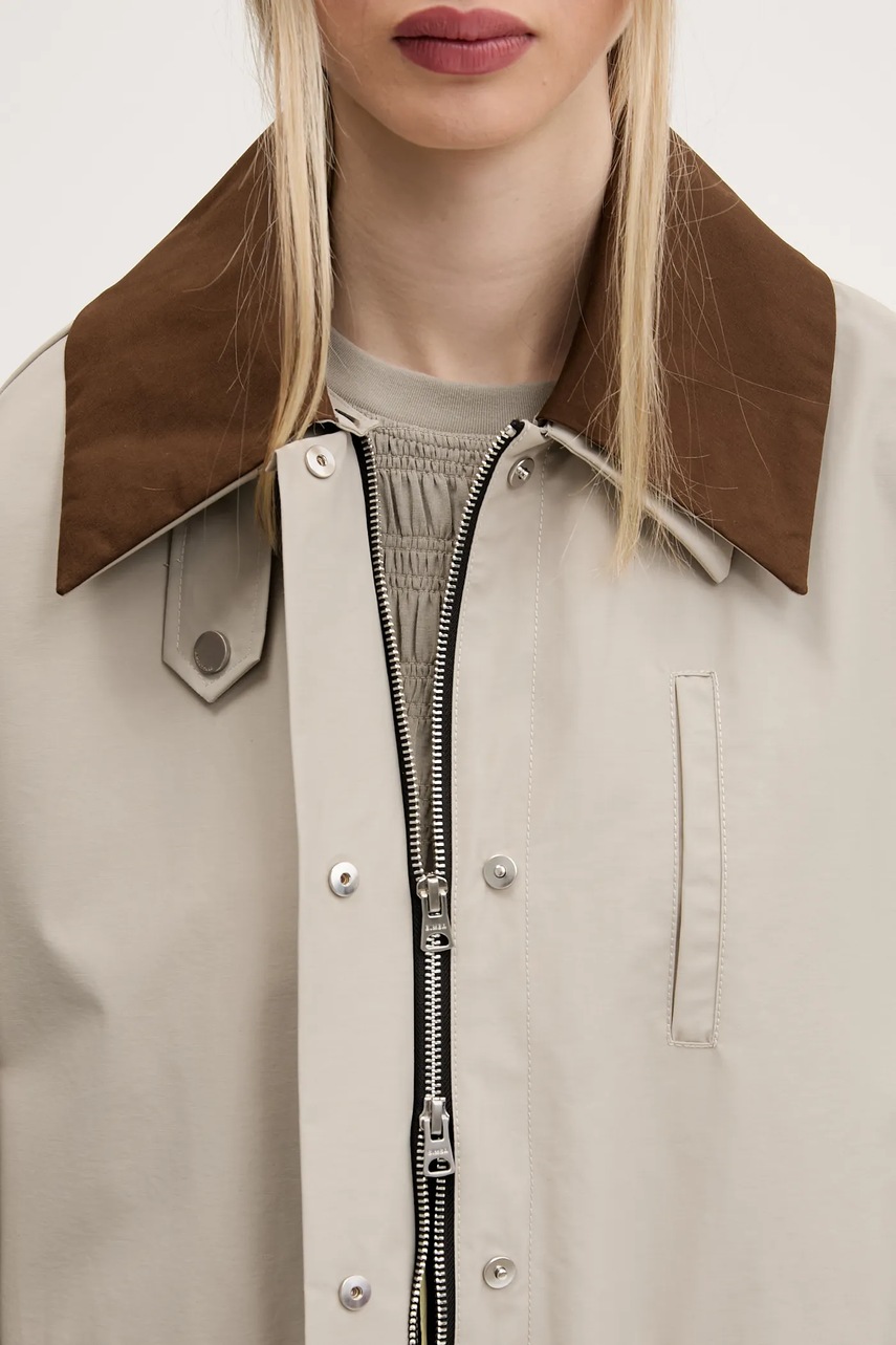 Μπουφάν Bimba Y Lola χρώμα: μπεζ, 251BR0417.10001 φωτογραφία