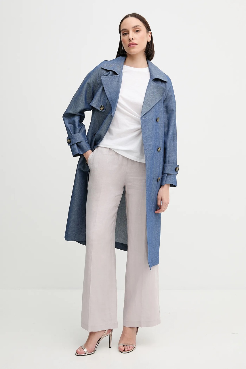 Джинсовый плащ Sisley переходная 2UHULN05R