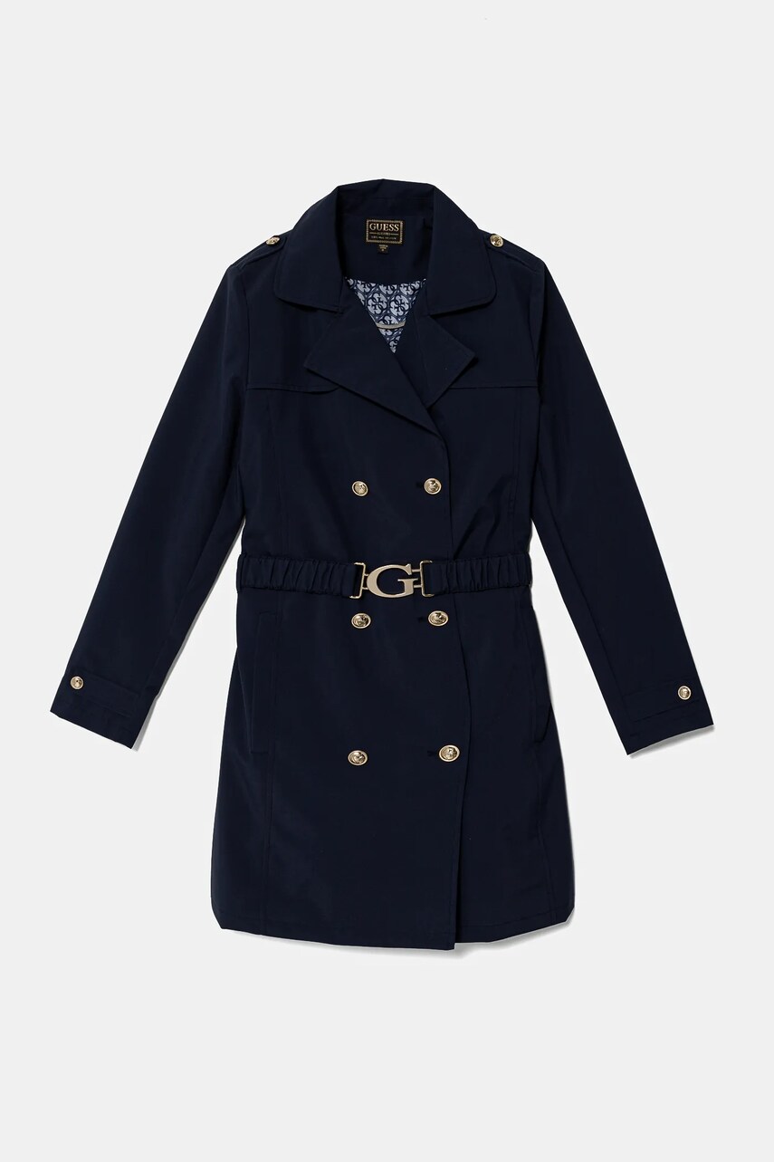 Levně Dětský trenčkot Guess tmavomodrá barva, J5RL10 WFYD0