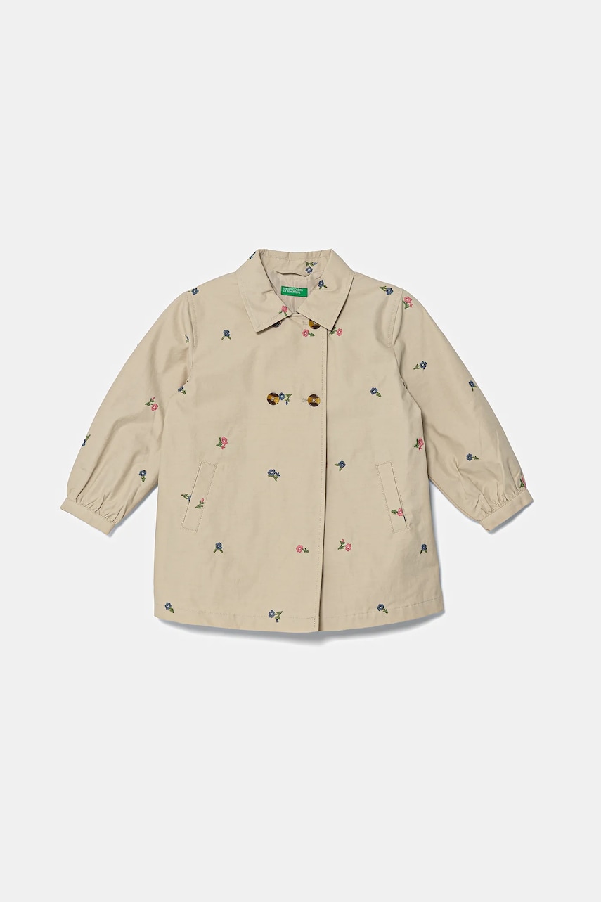 United Colors of Benetton palton copii culoarea bej, 253WGN03T United Colors of Benetton palton copii culoarea bej, 253WGN03T