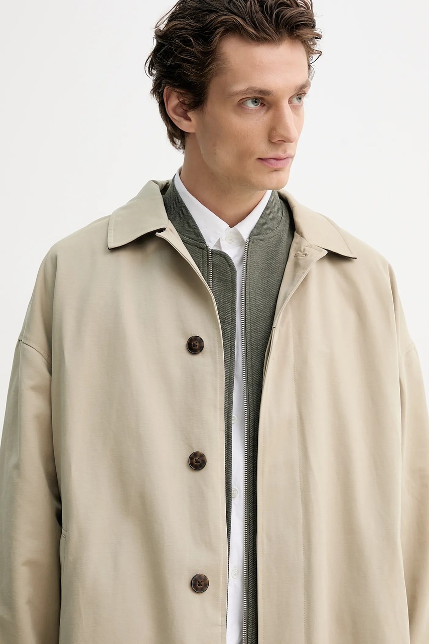 Παλτό Les Deux χρώμα: μπεζ, LDM620076 φωτογραφία