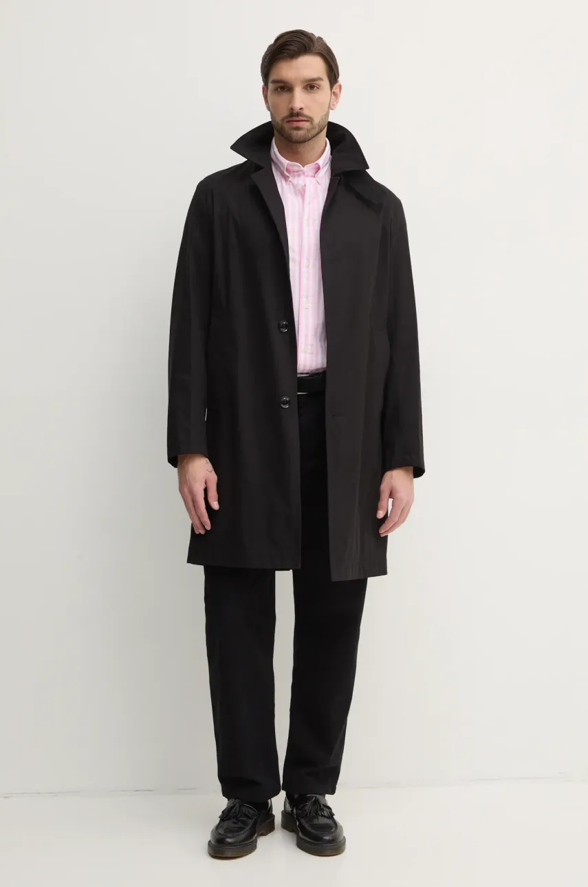 Пальто BOSS мужское цвет чёрный переходное oversize 50540478 Пальто BOSS мужское цвет чёрный переходное oversize 50540478