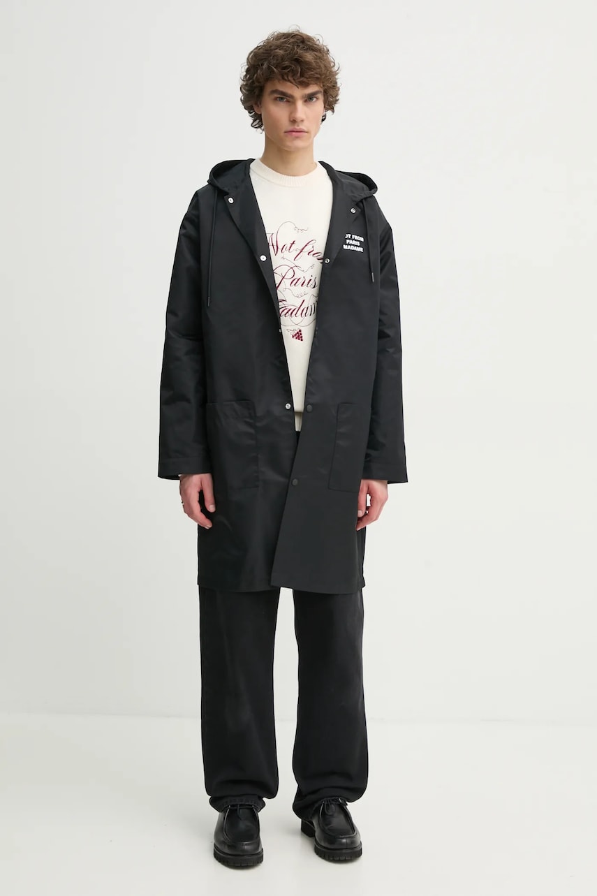 Куртка Drôle de Monsieur La Parka Slogan мужская цвет чёрный переходная PERM-CT130-PA014-BL Куртка Drôle de Monsieur La Parka Slogan мужская цвет чёрный переходная PERM-CT130-PA014-BL