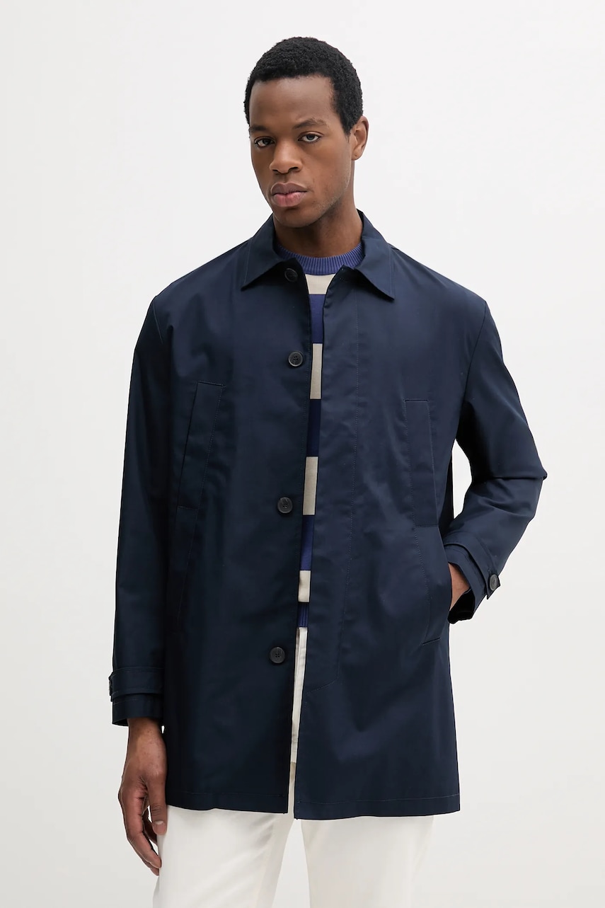 United Colors of Benetton palton barbati, culoarea bleumarin, de tranzitie, 21NCUN04I United Colors of Benetton palton barbati, culoarea bleumarin, de tranzitie, 21NCUN04I